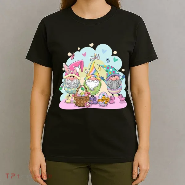 Easter Bunny Spring Gnome Egg Hunt Cute Basket T-Shirt
