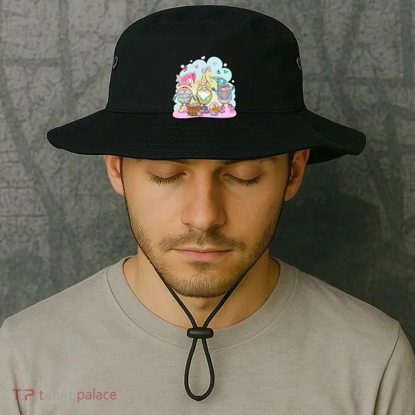 Easter Bunny Spring Gnome Egg Hunt Cute Basket Bucket Hat