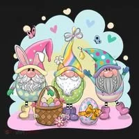 Easter Bunny Spring Gnome Egg Hunt Cute Basket Bucket Hat thumb 4