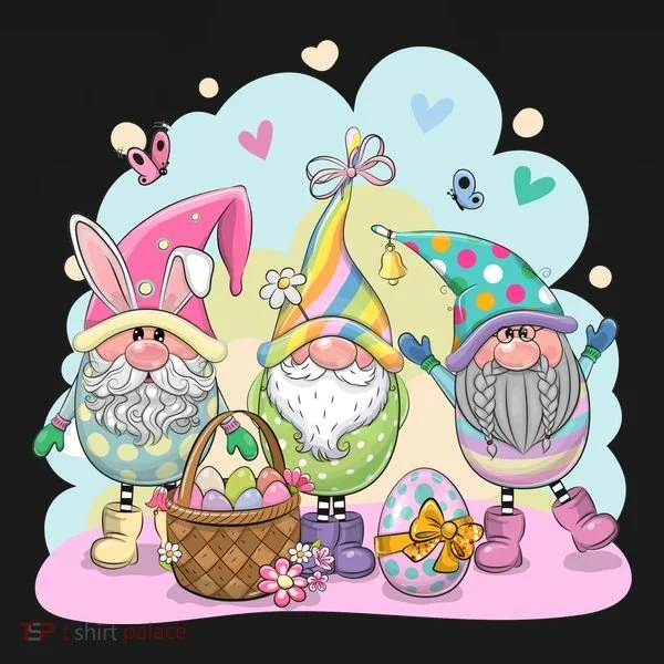 Easter Bunny Spring Gnome Egg Hunt Cute Basket Bucket Hat