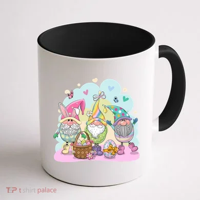 Easter Bunny Spring Gnome Egg Hunt Cute Basket Coffee Mug back