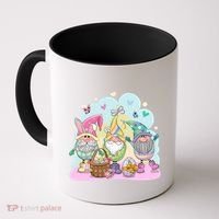Easter Bunny Spring Gnome Egg Hunt Cute Basket Coffee Mug thumb 0