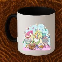 Easter Bunny Spring Gnome Egg Hunt Cute Basket Coffee Mug thumb 2