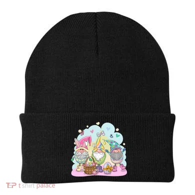 Easter Bunny Spring Gnome Egg Hunt Cute Basket Beanie