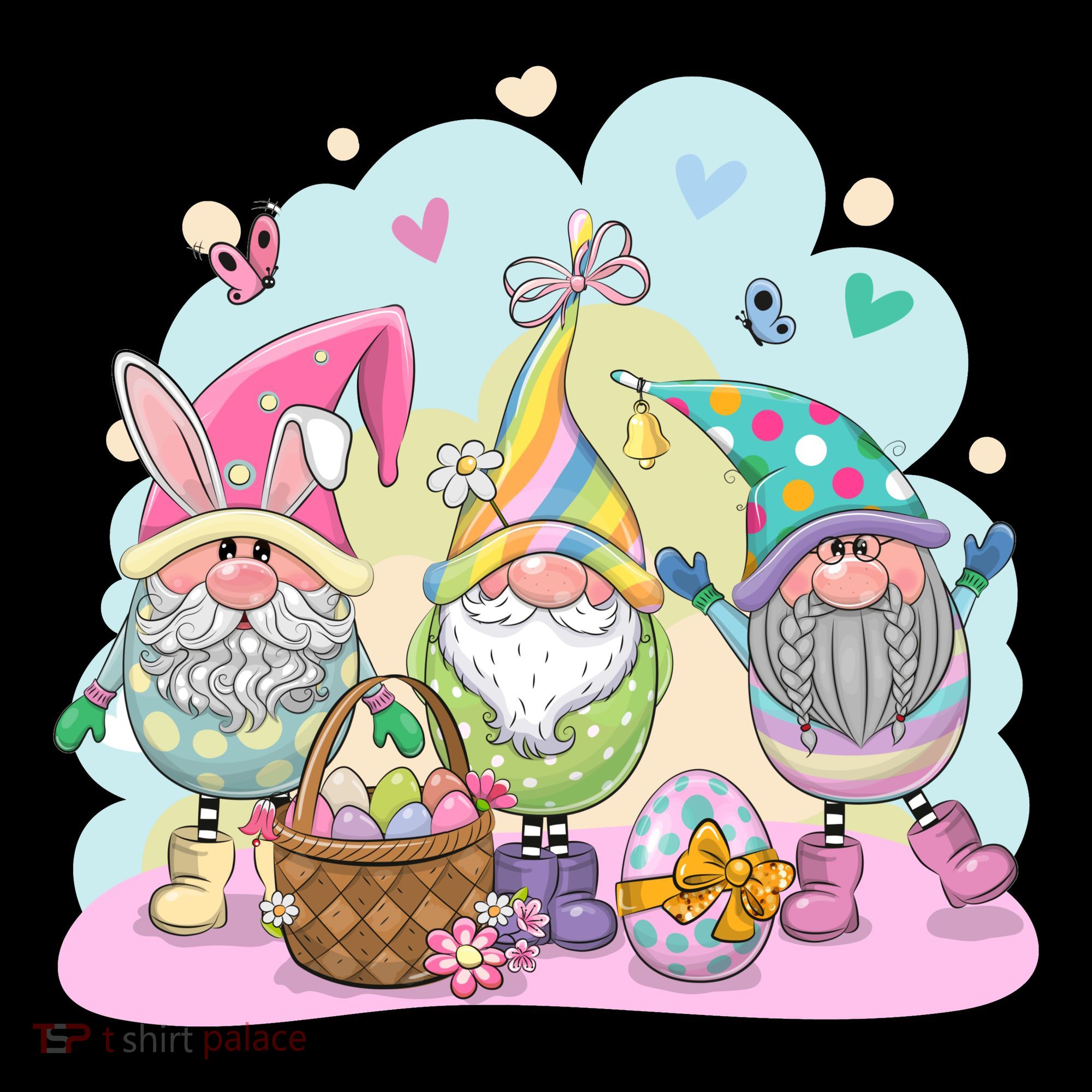 Easter Bunny Spring Gnome Egg Hunt Cute Basket Women's Hoodie