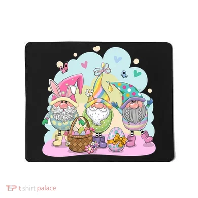 Easter Bunny Spring Gnome Egg Hunt Cute Basket Mousepad