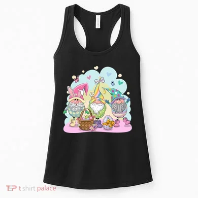 Easter Bunny Spring Gnome Egg Hunt Cute Basket Women's Tank Top