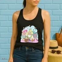Easter Bunny Spring Gnome Egg Hunt Cute Basket Women's Tank Top thumb 2