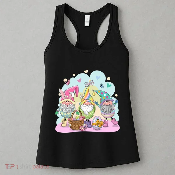Easter Bunny Spring Gnome Egg Hunt Cute Basket Women's Tank Top