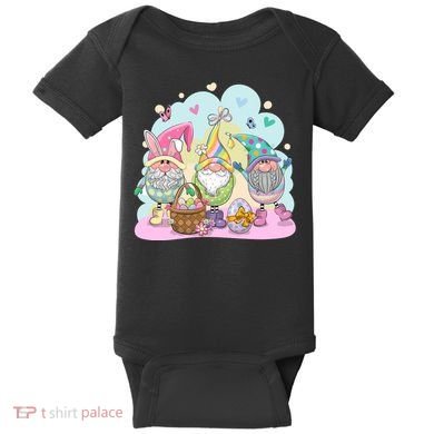 Easter Bunny Spring Gnome Egg Hunt Cute Basket Baby Bodysuit