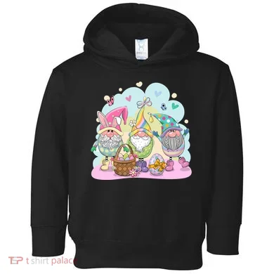 Easter Bunny Spring Gnome Egg Hunt Cute Basket Toddler Hoodie