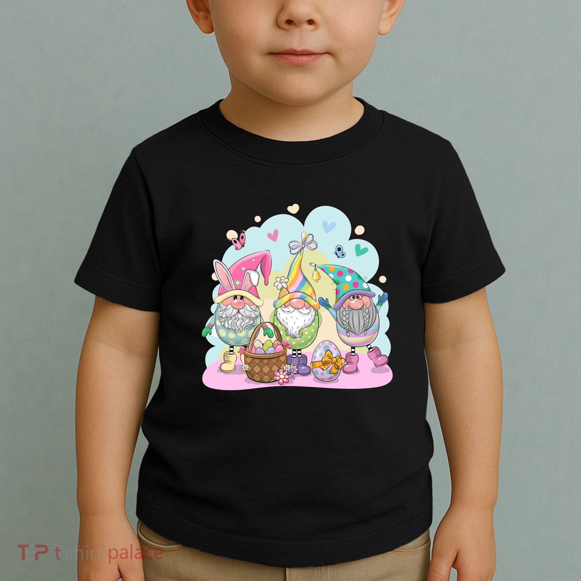 Easter Bunny Spring Gnome Egg Hunt Cute Basket Toddler T-Shirt