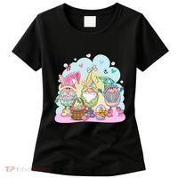 Easter Bunny Spring Gnome Egg Hunt Cute Basket Women's T-Shirt thumb 0