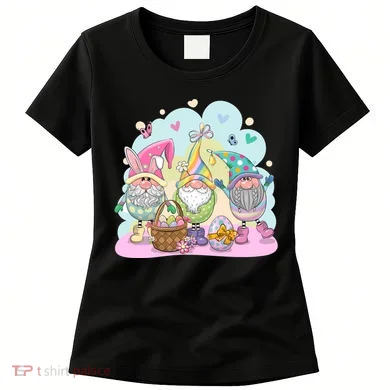 Easter Bunny Spring Gnome Egg Hunt Cute Basket Women's T-Shirt