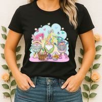 Easter Bunny Spring Gnome Egg Hunt Cute Basket Women's T-Shirt thumb 2