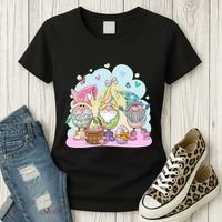 Easter Bunny Spring Gnome Egg Hunt Cute Basket Women's T-Shirt thumb 3