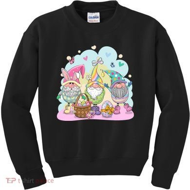 Easter Bunny Spring Gnome Egg Hunt Cute Basket Kids Sweatshirt