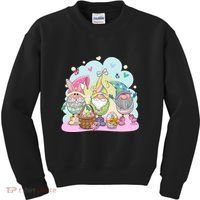 Easter Bunny Spring Gnome Egg Hunt Cute Basket Kids Sweatshirt thumb 0