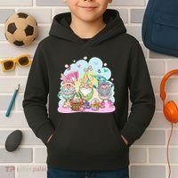 Easter Bunny Spring Gnome Egg Hunt Cute Basket Kids Hoodie thumb 2