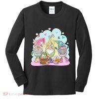 Easter Bunny Spring Gnome Egg Hunt Cute Basket Kids Long Sleeve Shirt thumb 0