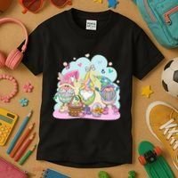 Easter Bunny Spring Gnome Egg Hunt Cute Basket Kids T-Shirt thumb 3