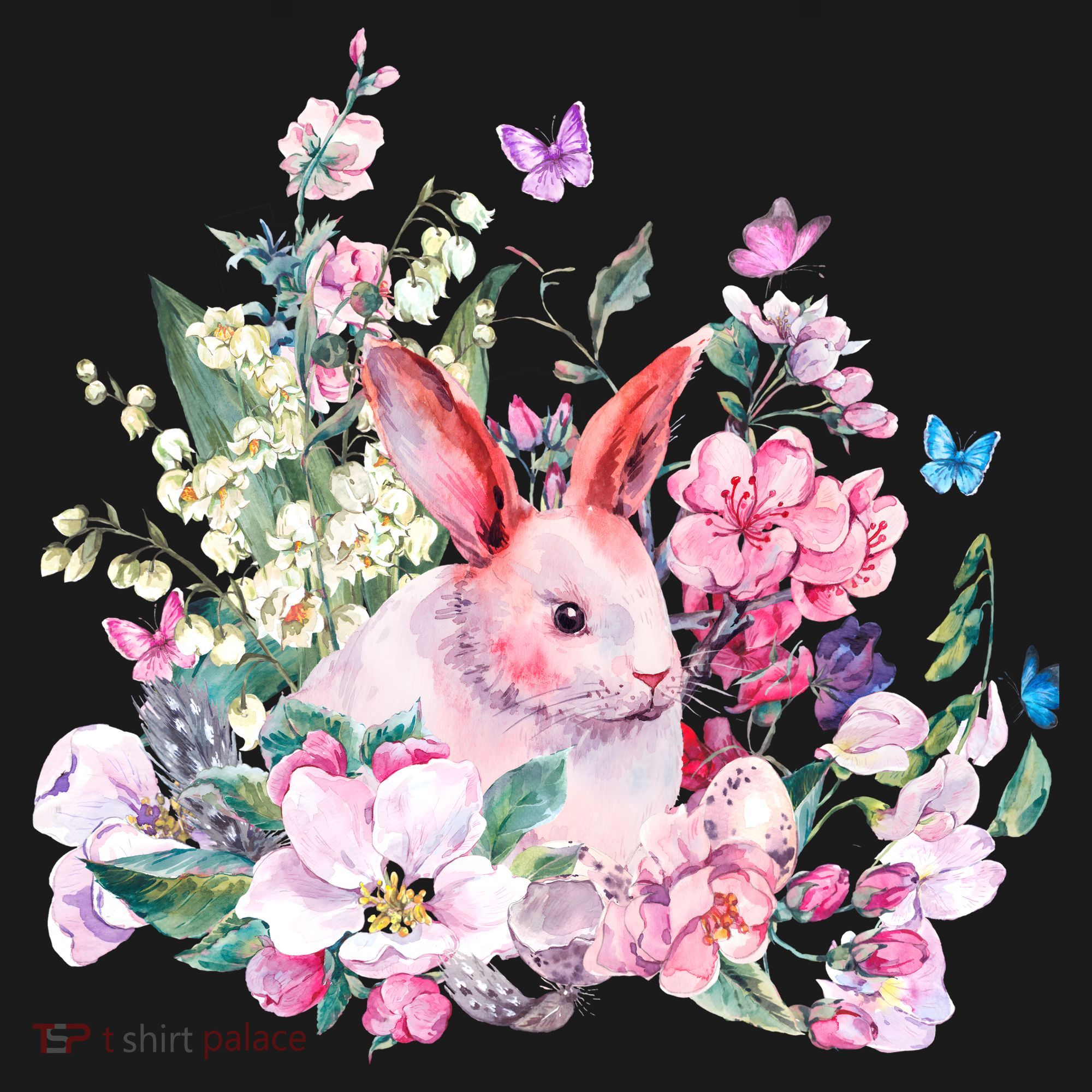 Easter Bunny Spring Flower Hoodie