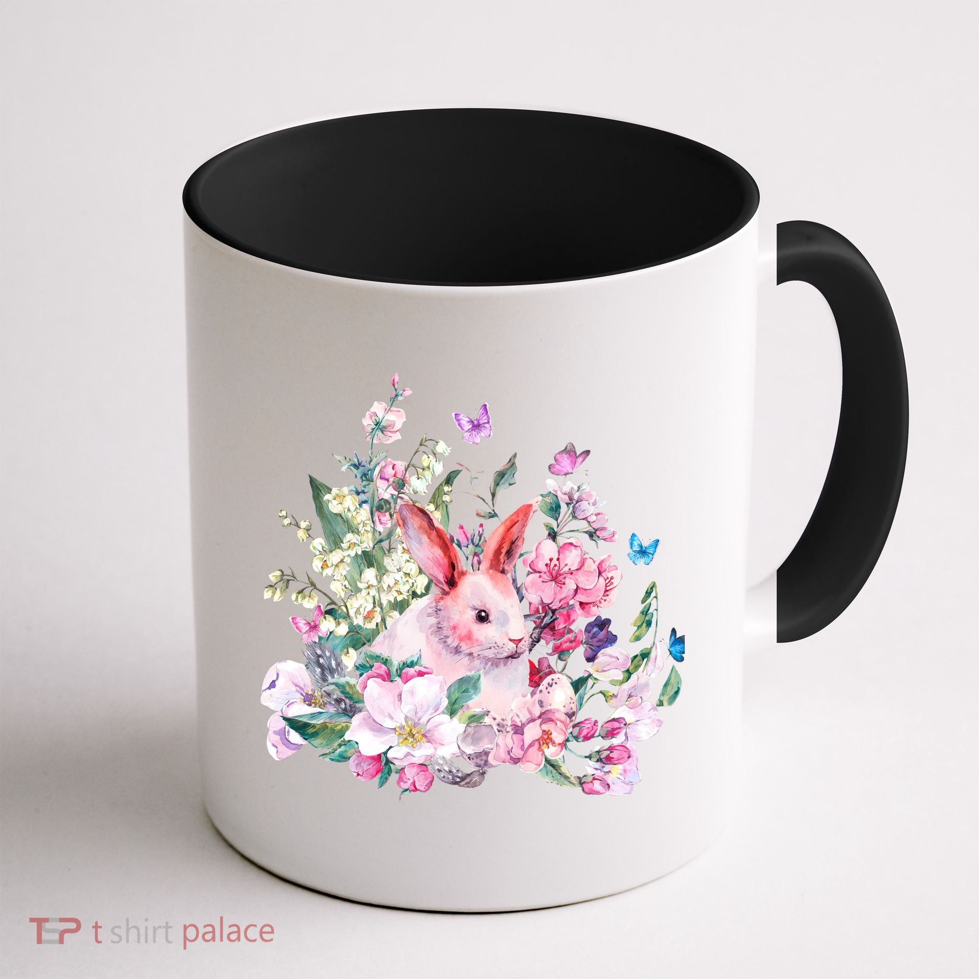 Easter Bunny Spring Flower Coffee Mug