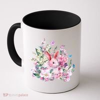 Easter Bunny Spring Flower Coffee Mug thumb 0