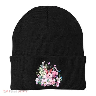 Easter Bunny Spring Flower Beanie