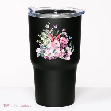 Easter Bunny Spring Flower Tumbler