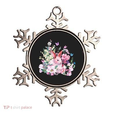 Easter Bunny Spring Flower Ornament