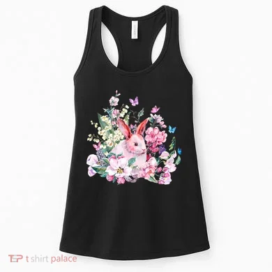 Easter Bunny Spring Flower Women's Tank Top