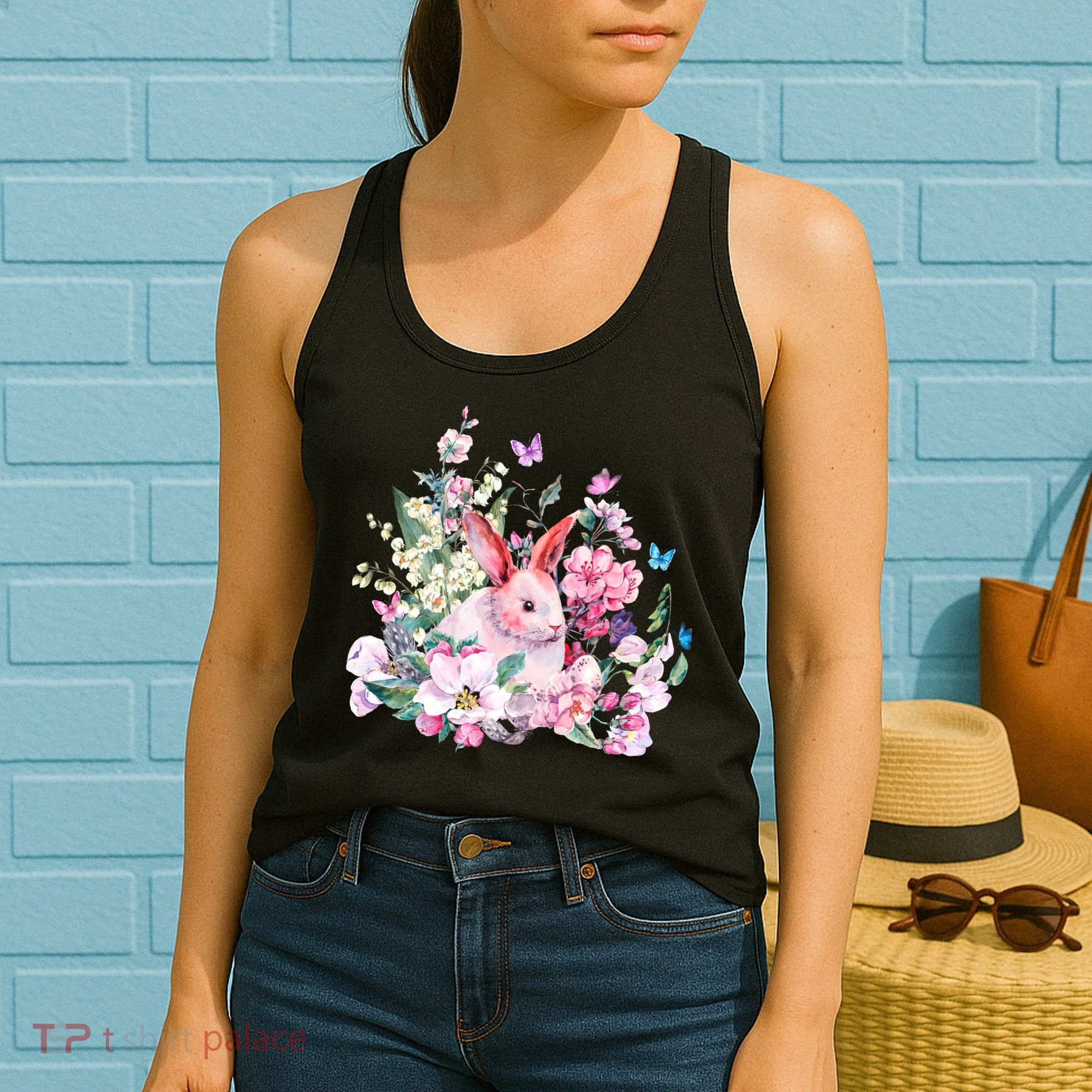 Easter Bunny Spring Flower Women's Tank Top