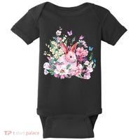 Easter Bunny Spring Flower Baby Bodysuit thumb 0