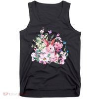 Easter Bunny Spring Flower Tank Top thumb 0
