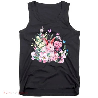 Easter Bunny Spring Flower Tank Top