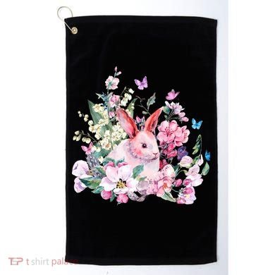 Easter Bunny Spring Flower Golf Towel