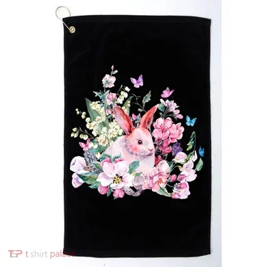 Easter Bunny Spring Flower Golf Towel