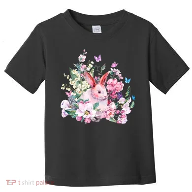 Easter Bunny Spring Flower Toddler T-Shirt