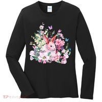 Easter Bunny Spring Flower Women's Long Sleeve Shirt thumb 0