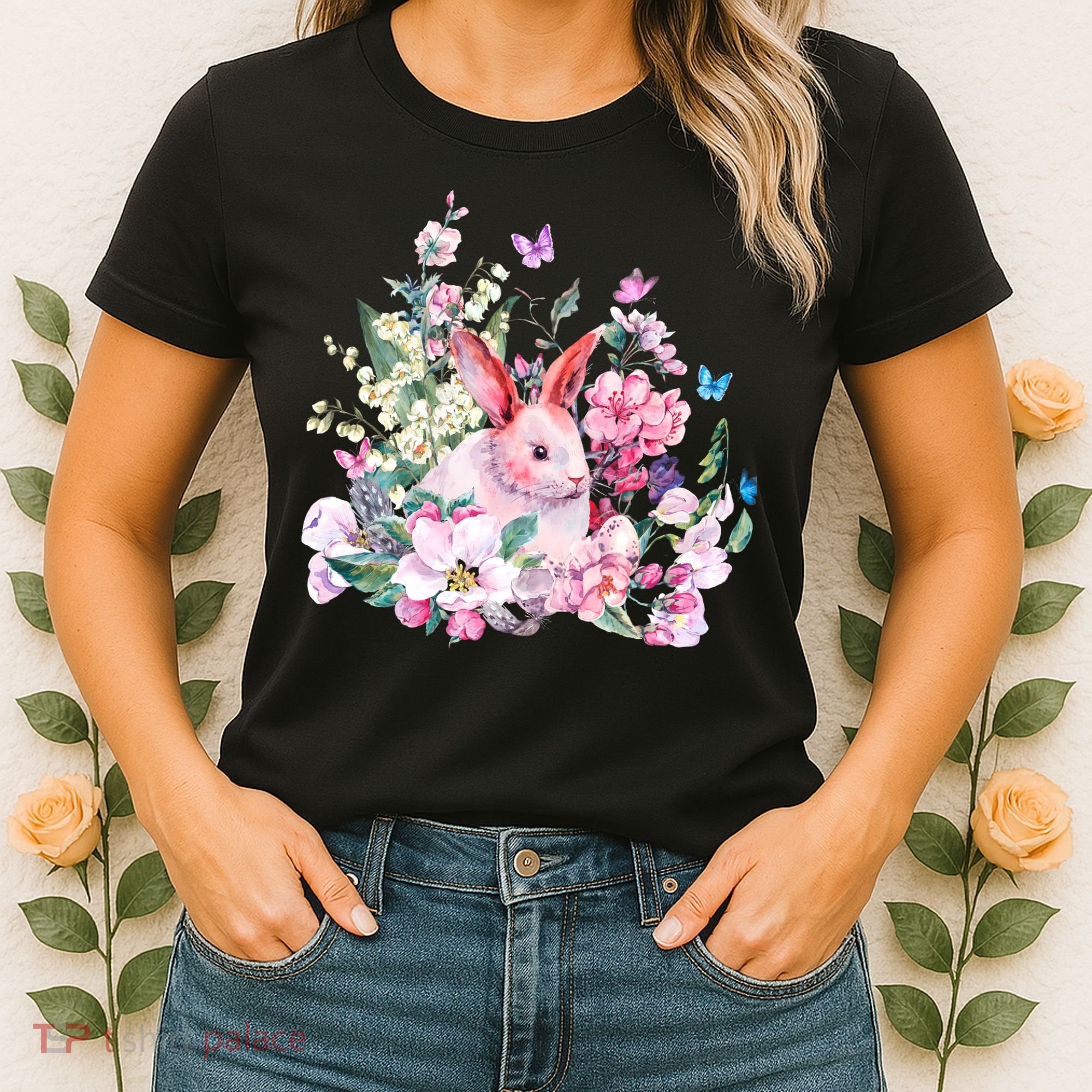 Easter Bunny Spring Flower Women's T-Shirt
