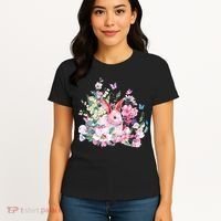 Easter Bunny Spring Flower Women's T-Shirt thumb 4