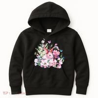 Easter Bunny Spring Flower Kids Hoodie thumb 0
