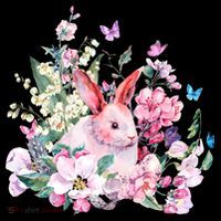 Easter Bunny Spring Flower Tote Bag thumb 4