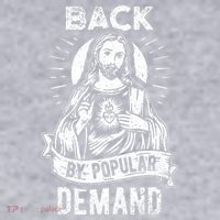 Easter Basket Stuffers Jesus Back By Popular Demand Women's Racerback Cropped Tank thumb 2