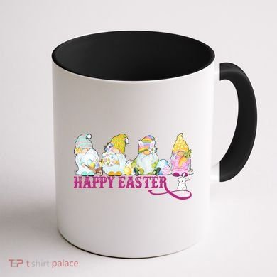 Easter Bunny Spring Gnome Easter Egg Hunting And Basket Coffee Mug back