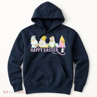 Easter Bunny Spring Gnome Easter Egg Hunting And Basket Hoodie