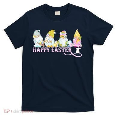Easter Bunny Spring Gnome Easter Egg Hunting And Basket T-Shirt