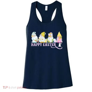 Easter Bunny Spring Gnome Easter Egg Hunting And Basket Women's Tank Top