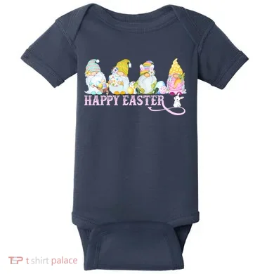 Easter Bunny Spring Gnome Easter Egg Hunting And Basket Baby Bodysuit